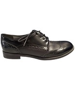 Marc Fisher Sailor Oxford Dress Shoes Boys Size 6M Black Leather Almond ... - $46.39