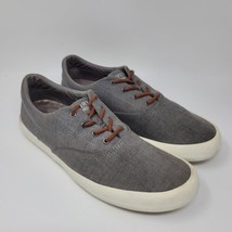Sperry Topsider Mens Sneakers Sz 9.5 M Gray Canvas Shoes STS16450 - $21.00
