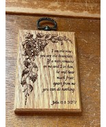 Small Laser Cut Grape Vine w Religious John Saying I AM THE VINE Wall Pl... - $11.29