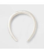 A New Day™ Padded Textured Satin Floral Hair Headband Ivory White - $16.29 CAD