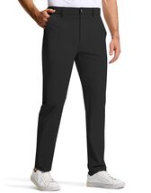SERAMY Mens Golf Dress Pants Slim Fit Stretch Quick Dry Black Size 36 - $454.38 MXN