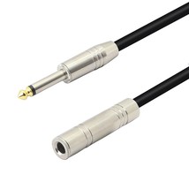 1/4" Mono Male To Female Audio Extension Cable 6.35Mm Ts Guitar Extension Cable  - £15.72 GBP