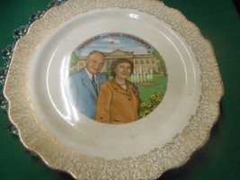 W.S.George Pottery- President DWIGHT D. EISENHOWER &amp; Mrs. Collector Plate - £11.40 GBP