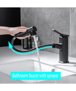 Bathroom Faucets with Pull down Sprayer Single Handle Pull Out Great Sty... - £67.95 GBP