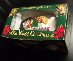 Merck Family's Old World Christmas Ornament 2005 Candy Cane Snowman Boxed - £7.82 GBP