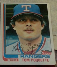 Tom Poquette, Rangers,  1982  #657 Topps  Baseball Card GD COND - £0.77 GBP