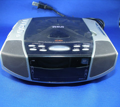 (USED) RCA CD PLAYER  STEREO/ CLOCK RADIO MODEL RP4897A - $19.80