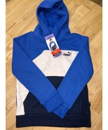 XS 5/6 Puma Power Cat Pullover Hoodie Youth Boy Blue Casual Outerwear BNWTS - $508.73 MXN