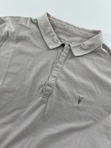 All Saints Shirt Mens Extra Large Light Tan Polo Pullover Casual Regular... - $23.13