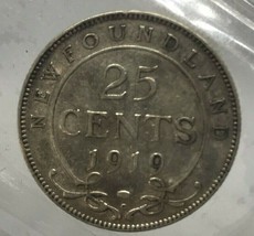 Canadian 1919C Newfoundland 25¢ Coin (Free Worldwide Shipping) - £16.62 GBP