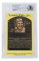 Brooks Robinson Signé Slabbed Orioles Hall Of Fame Plaque Carte Postale Bas 115 - £54.26 GBP