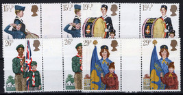 ZAYIX Great Britain 983-986 MNH Gutter Pairs Boy&#39;s Girl&#39;s Scouts 021023S161 - £3.09 GBP