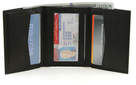 Trifold Mens Real Leather Slim Wallet (David and  Taylor) Brand new (Black) - £6.31 GBP