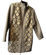 SPANNER womens 3/4 length quilted cardigan jacket geometric print F13000... - $37.16 CAD