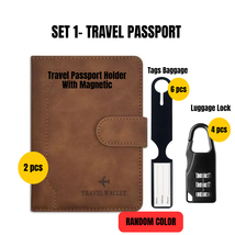 RFID Travel Passport Holder with Luggage Locks &amp; Tags Travel Accessories... - $56.59
