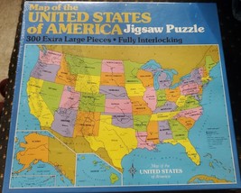 1985 Map of the UNITED STATES of America Jigsaw Puzzle 300 Piece Golden ... - £23.31 GBP
