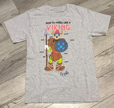 Walt Disney World Goofy “How To Dress Like A Viking” Graphic T Shirt Size Small - £10.09 GBP