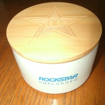 NEW Rockstar 15 oz. Double Wick Soy Wax Candle w/ Wood Lid vanilla blend scent - £8.00 GBP