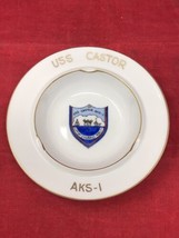 US Navy USS Castor Ash Tray AKS-1 Vietnam Era Ceramic - £50.48 GBP