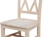 International Concepts Set Of Two Double X-Back Dining Chairs, Unfinishe... - $233.93