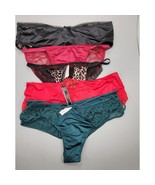 Victoria&#39;s Secret 5 Pairs Cheeky Pantie Silky Lace Size - L  - $102.77 CAD