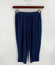 H by Halston Pants Size XS Petite Blue Capri Cropped Pockets Pull On Solid NEW - £19.05 GBP