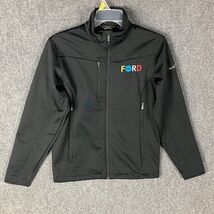 Eddie Bauer Athletic Jacket Men&#39;s Small Full Zip Black 100% Polyester Ad... - $365.38 MXN