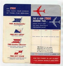 TWA 1950&#39;sTrans World Airlines Ticket Jacket Baggage Checks &amp; Other Forms  - £22.04 GBP