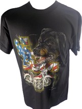 THUNDER SPORTSWEAR T-SHIRT MEN SZ L THE STRONG SURVIVE BULLDOG MOTORCYCL... - $13.99