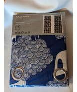 Ikea Kajsamia Blue Grommet 98 Inch single Curtain Panel Mod Tree Fabric NEW - $1,671.79 MXN