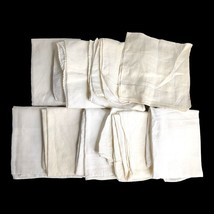 Lot of 9 VTG Hanky Handkerchief White and Ivory - £13.95 GBP