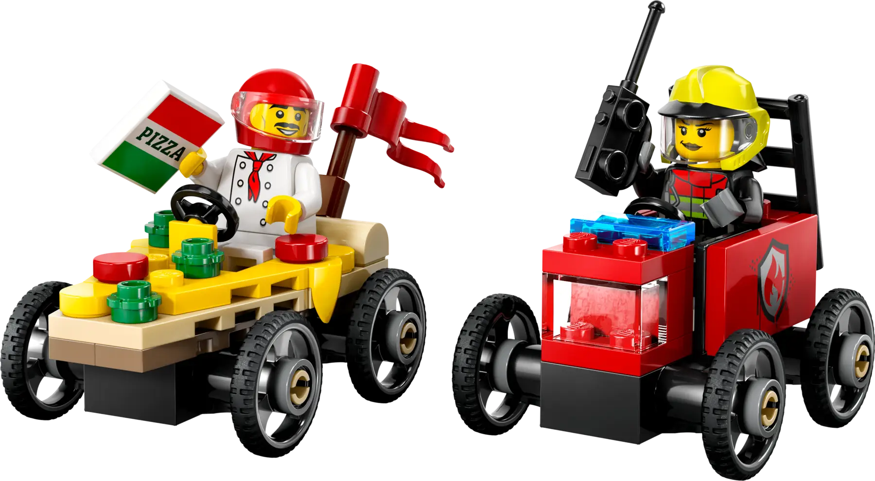 LEGO city 60458 Pizza vs. Fire Truck Race Car Pack - $52.00