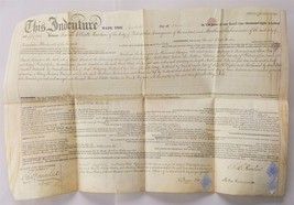 1854 Antique Deed Sam Elliot Harlan To Mathias Lachenmaier Philadelphia Pa - £98.86 GBP
