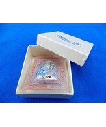 Glass Icon/Plaque, Pink Bubbled Bezel, Madonna w/Child, Christening Gift... - £6.89 GBP