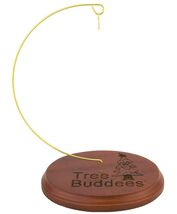 Tree Buddees Wooden Ornament Display Stand - Made of Walnut and Brass De... - $9.95