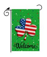 ZAEW St. Patrick&#39;s Day Shamrocks Garden Flag 12x18 Inch Green Double Sided - $174.33 MXN