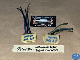 59 Cadillac DASH INSTRUMENT CLUSTER WIRE HARNESS PIGTAIL CONNECTORS LEFT... - $98.99