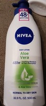 New NIVEA Lotion Aloe Vera 48 Hour Pump, 16.9 Ounce - £12.23 GBP