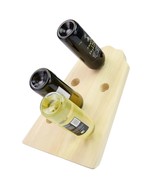 Handmade Wooden Wine Rack Holder Floor Stand Standing Holds 6 Bottles - £19.88 GBP