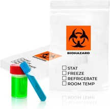 Biohazard Specimen Bags, 6 x 9 Inch, Pack of 100 - £10.98 GBP