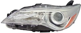 Headlight For 2015-2017 Toyota Camry Driver Side Black Chrome Housing Clear Lens - $139.00