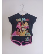 Disney Princess Girl Squad Tshirt And Short Outfit Infant Girls Size 12M - $145.74 MXN