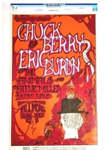 1967 Chuck Berry Animals Fillmore Bill Graham BG70 CGC Graded 9.6 Concer... - $399.95