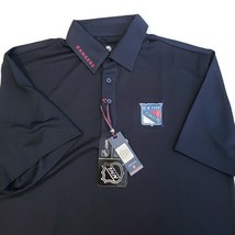 NHL New York Rangers Mens Woodmark Surface Short Sleeve Polo Navy Blue S... - £17.01 GBP