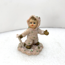 Wong&#39;s International Trading Christmas Angel Skiing Girl Figurine, Vintage - £6.37 GBP