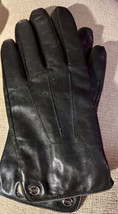 ELMA Lambskin Leather Gloves 100% Cashmere Glove Sz 9 medium - $29.00