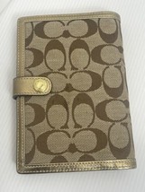 Coach Agenda planner and card holder Brown and Gold W Address Book - £28.83 GBP
