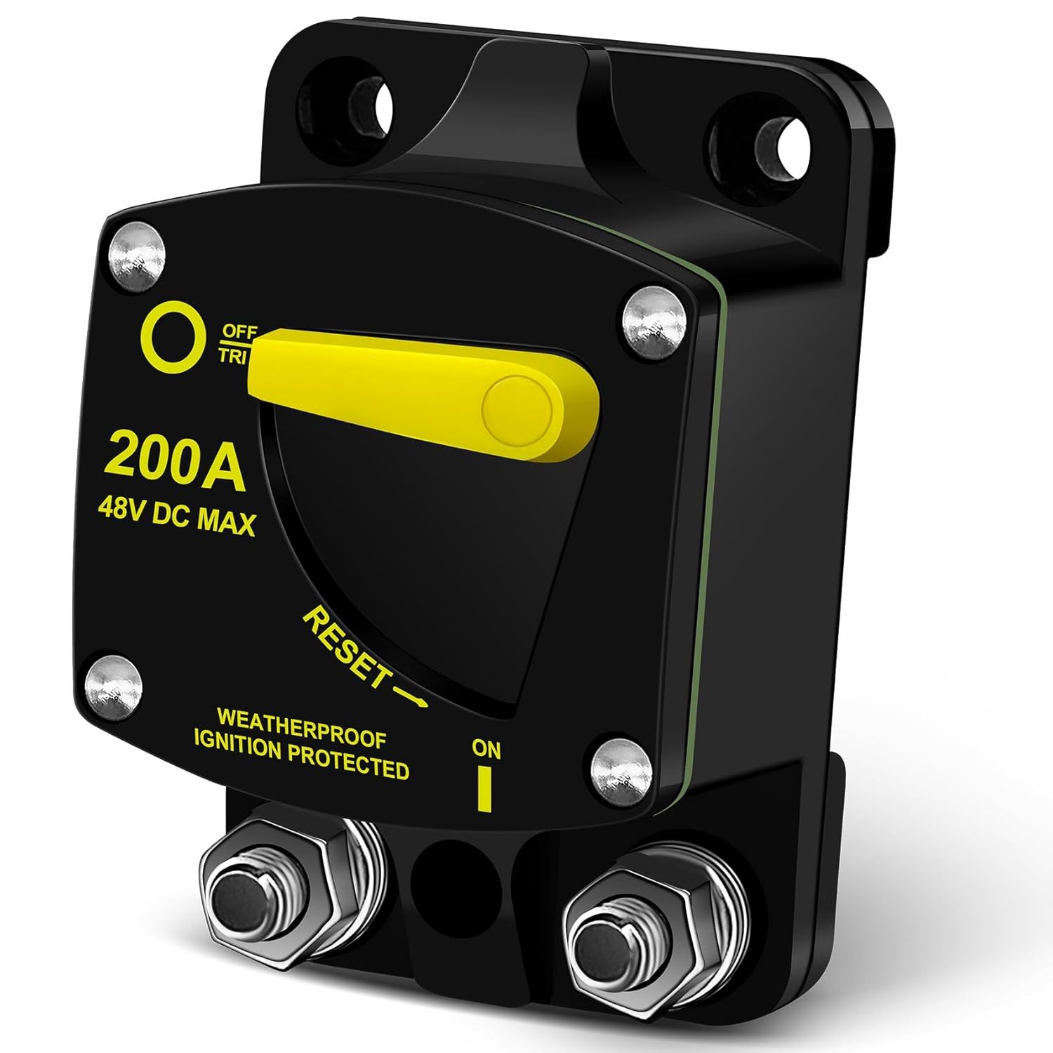 200 Amp Circuit Breaker With Manual Reset Switch For Marine, 48V Dc Wate... - $32.59