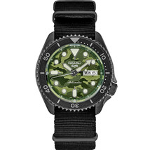 Seiko 5 Sports SRPJ37 Men&#39;s Automatic Watch - Black with Camouflage Dial - £325.77 GBP