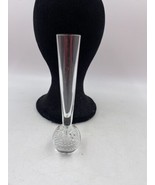 Clear Glass Bud Vase 7&quot; Total Height Bubble Bottom - $9.50